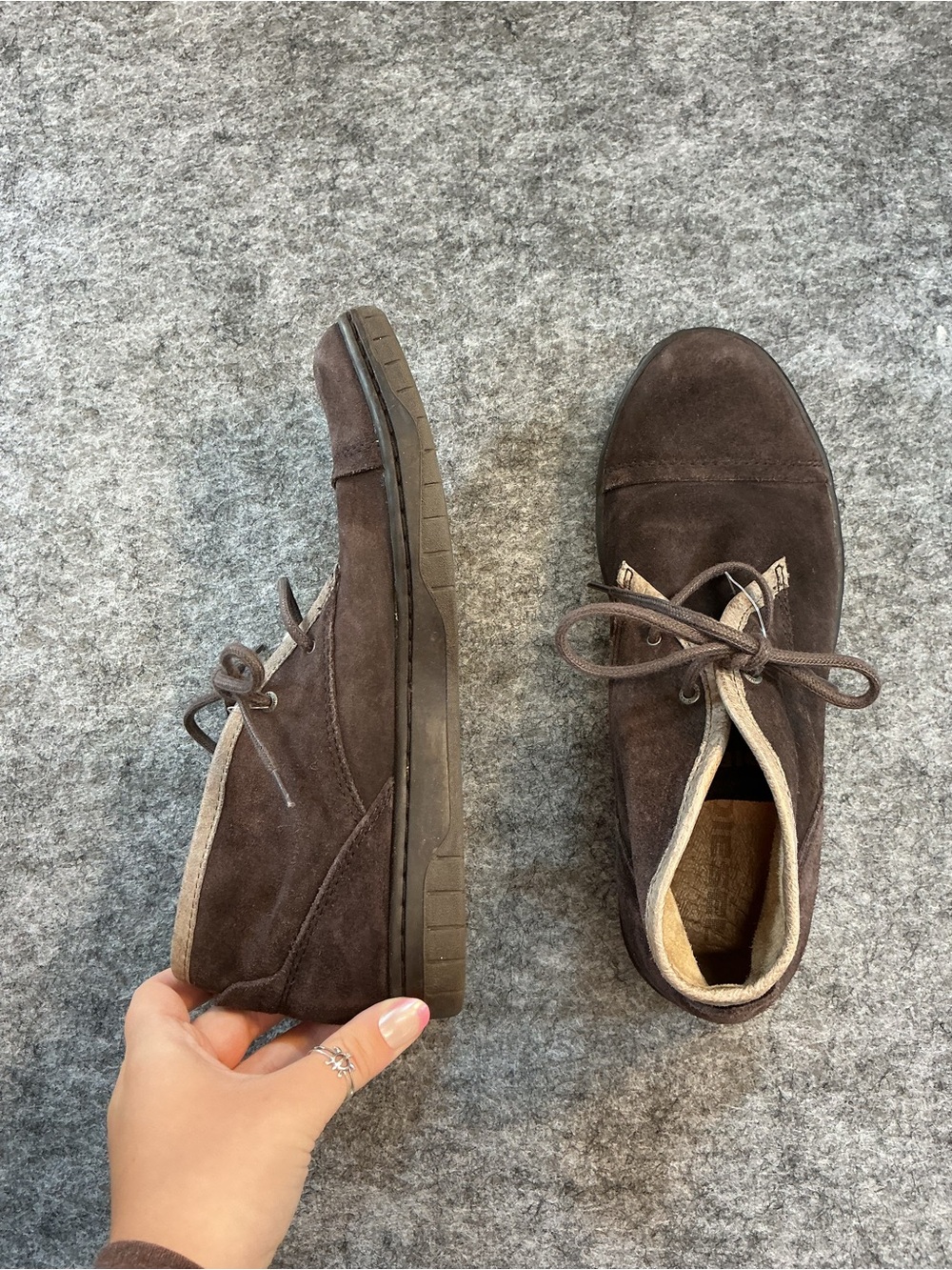 Diesel Womens Brown Suede Lace-Up Chukka Boots Size 41